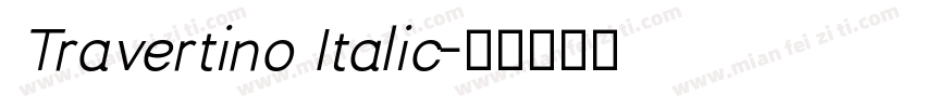 Travertino Italic字体转换